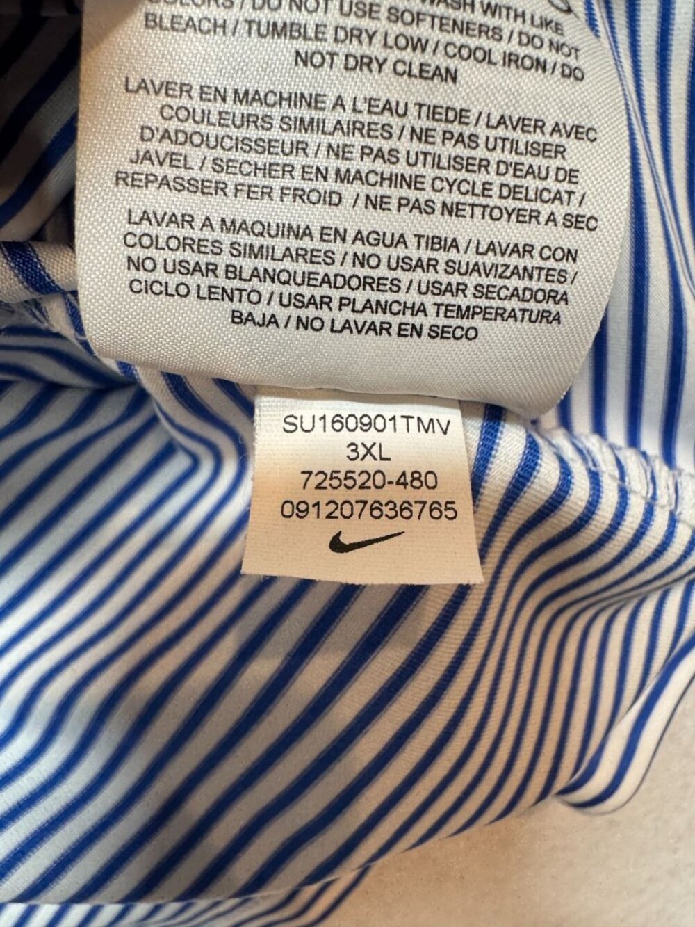 Nike Golf Men's Polo Shirt Lot of 2 Dri-Fit Victory Stripe Short Sleeve Size 3XL - Picture 9 of 16